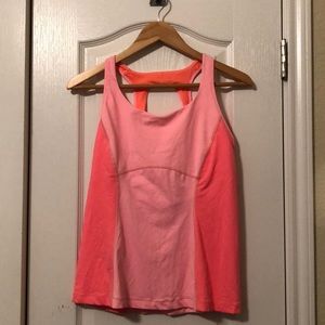 Tank top with built in bra shelf.